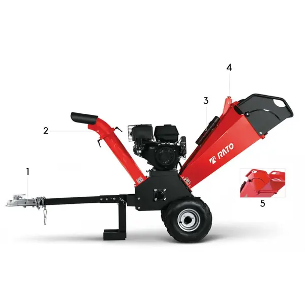 Rato GS1500 - Electric Petrol Shredder 420 cc Height 65 cm