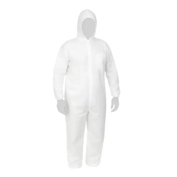 Reflexx Cover PLP 40 White - Disposable Polypropylene Protective Coverall with Hood