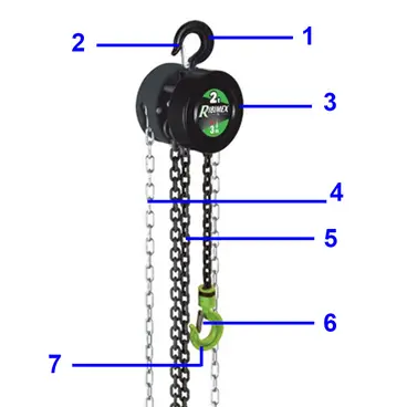 Ribimex Chain Hoist 2T manual lifting hoist for industry