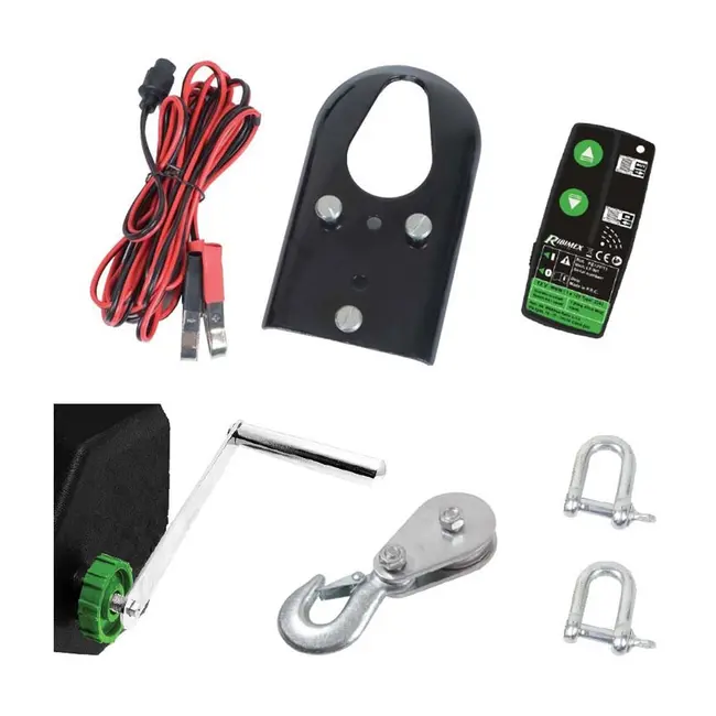 Ribimex PE12V/T1 electric winch with pulley