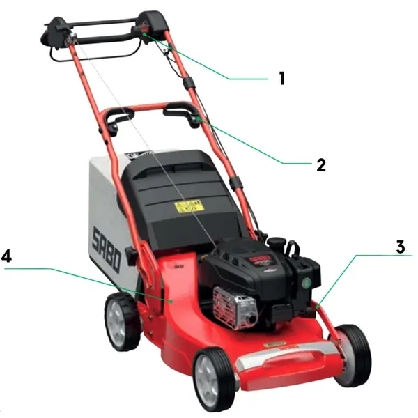 Sabo 47 - VARIO Aluminum Lawnmower with Variable Traction