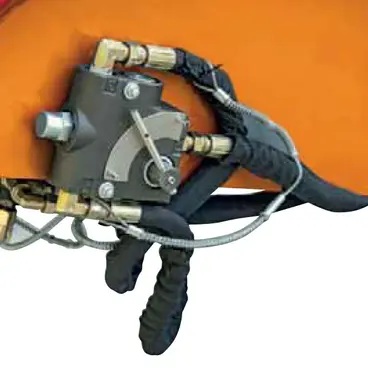 Airmec biochipper adjustment lever