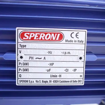 card sheet Speroni APM 200 Deep Suction Self-Priming Pump