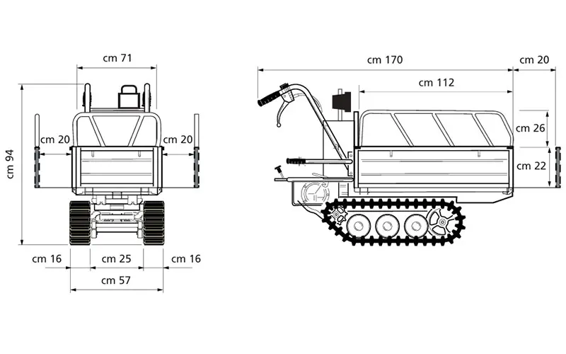 Airmec AB 270 - Electric Tracked Power Barrow