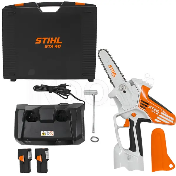 Stihl GTA 40 Complete Set - Battery Chain Pruner complete with 2 batteries + charger + case