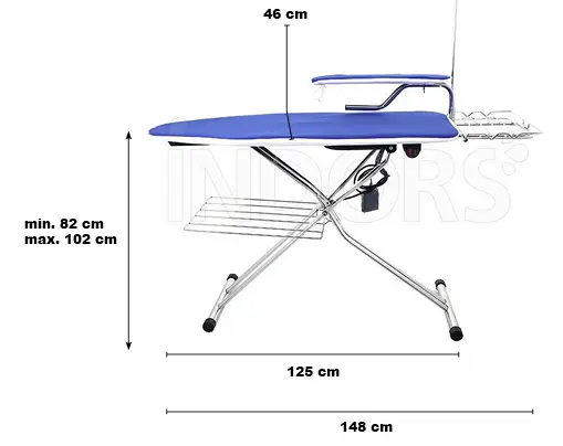 Stirolux Ghibli Ars measures - Robust Professional Ironing Board