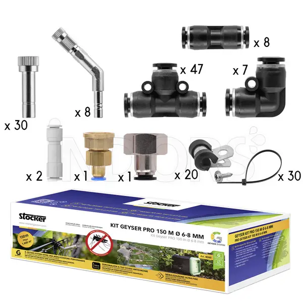 Stocker Geyser Pro 150m Mosquito Repellent Garden Perimeter Kit