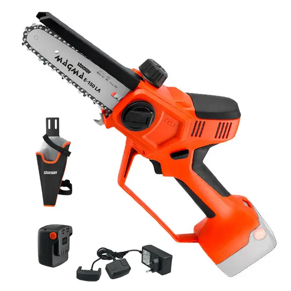 Stocker 61902 - Magma E-150 LA 21 V Chainsaw with Sheath, Battery, and Charger