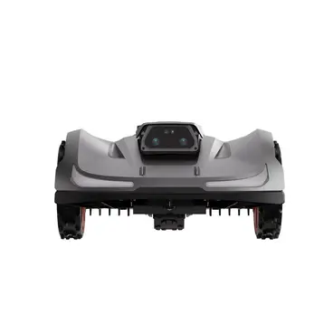 Sunseeker X7 AWD robotic lawnmower on difficult terrain