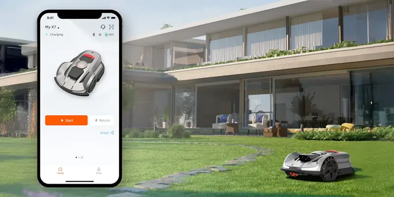 Sunseeker X7 Professional Robotic Lawnmower with AI Obstacle Avoidance