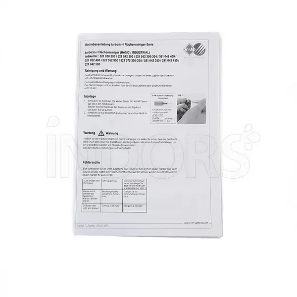 Turbo Devil TD 300 Basic standard equipment