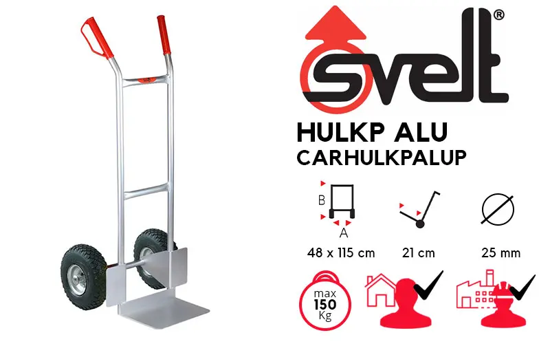 Svelt HulkP Alu CARHULKPALUP - Professional Aluminum Parcel Trolley Legislative Decree 206/2005