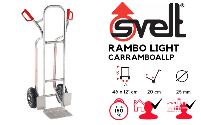 Svelt HulkP Alu CARHULKPALUP - Professional Aluminum Parcel Trolley Legislative Decree 206/2005