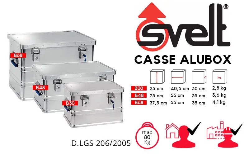 Svelt ALUBOX B30, B48 and B68 - Aluminum Cases for Transport and Storage