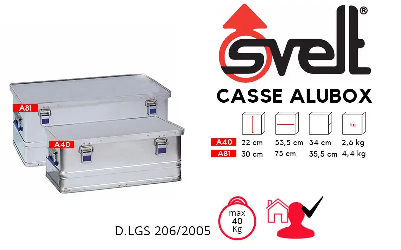 Svelt ALUBOX A40 and A81 - Aluminum Case for Transport and Storage