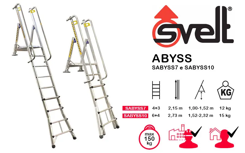 Svelt ABYSS SABYSS7 SABYSS10 - Telescopic Ladder for Construction Sites