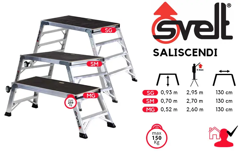Svelt Saliscendi LP/LM/LG - Special Foldable Platform from 1 to 3 steps