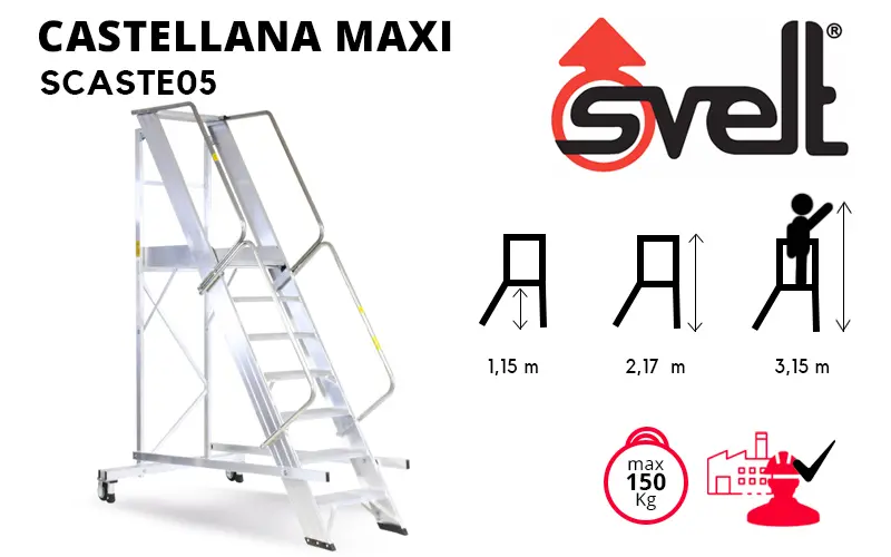 Svelt Castellana Maxi SMAXI505 professional ladder