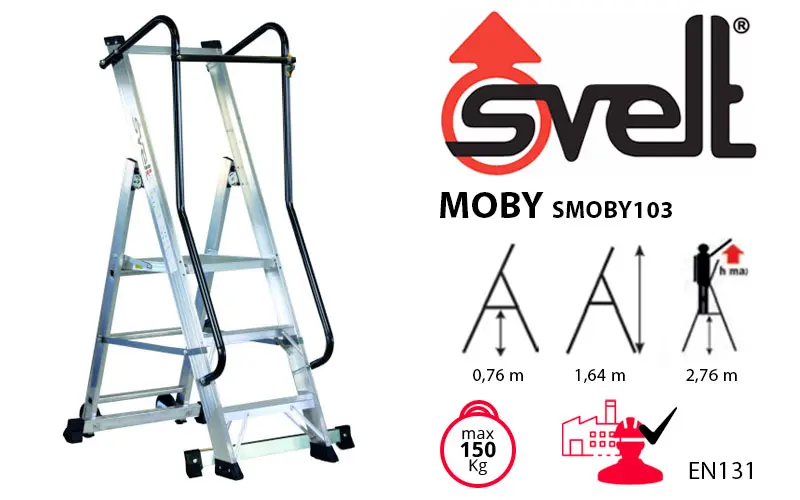 Svelt Moby SMOBY103 - Ladder with Handrail and Rear Closing Bar