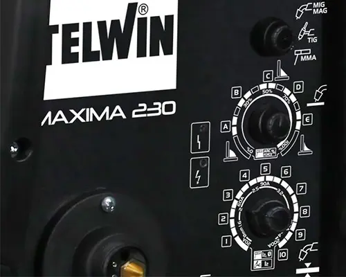 Telwin Maxima 230 MIG-MAG-TIG Controls