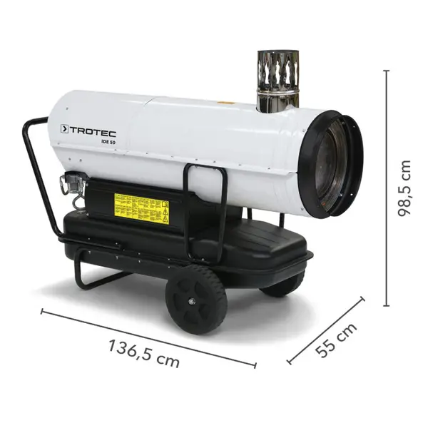 Trotec IDE 50 1430000230 - Professional Diesel-Fired Hot Air Generator with Indirect Combustion