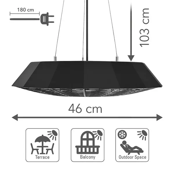Trotec IR 2010 SC 1410003827 - Ceiling Heater for Covered Outdoor Areas