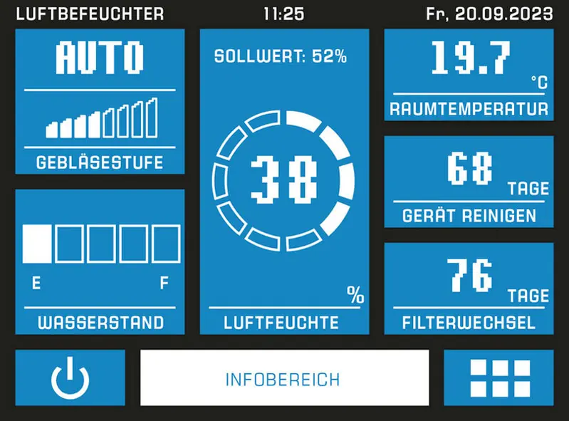 Trotec B 600 - Professional Humidifier Touchscreen Display and App Control