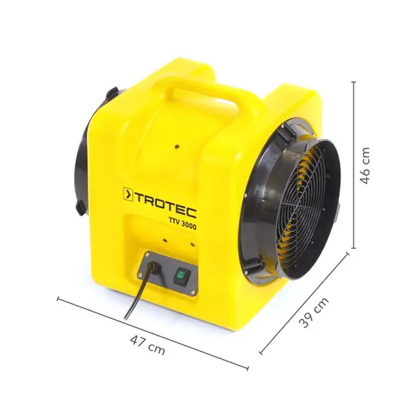 Trotec TTV 3000 stackable axial fan for work environments