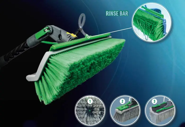 UNGER NFR41 corner brush with rinse bar