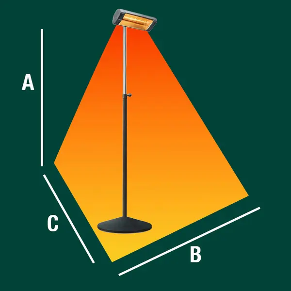 Varma 308 with Tripod2 Pole - PROFESSIONAL Infrared Lamp With Stand 2 KW