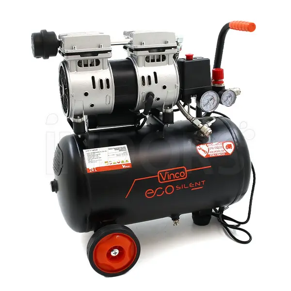 Vinco 60700 - 24 L Portable Silent Oil-Free Compressor