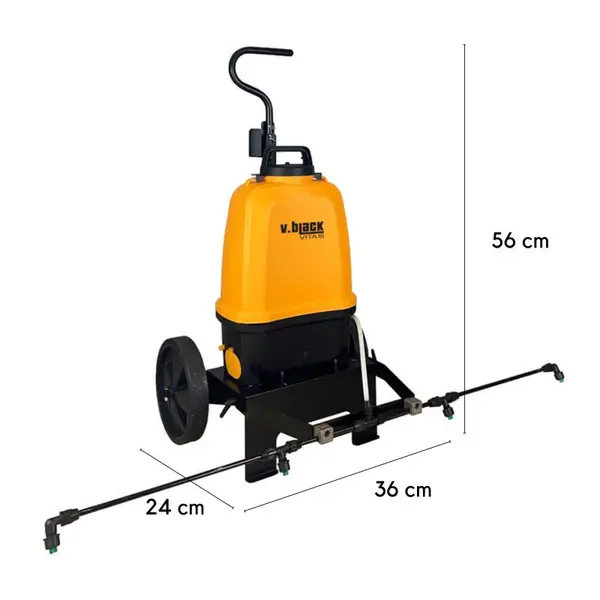 Volpi VITA 16 Pump Kit - Trolley and Weeding Bar 16L Measures