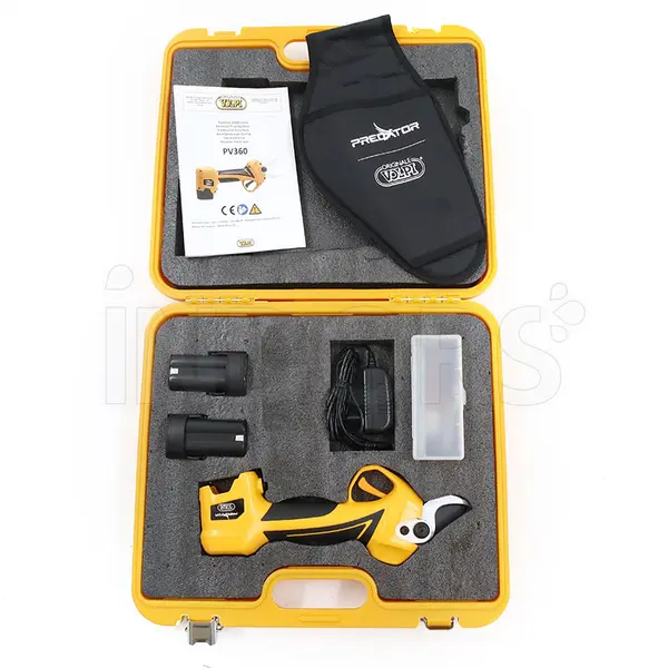 Volpi PV360 - Electronic Pruning Shears with 14.4V Lithium Battery - 2 Batteries Included