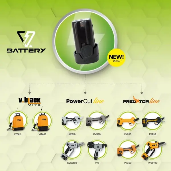 Volpi WBLI2000 - Replacement Battery for Pruners and Sprayers