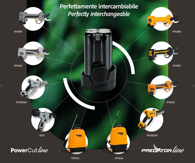 Volpi WBLITA20 - Replacement Battery for Pruners and Sprayers
