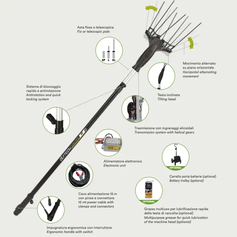 Volpi Olytech Super Power 555XL - Professional 12/24 V Olive Harvester
