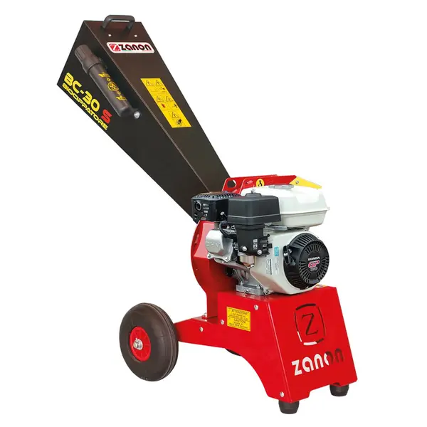 Zanon BC 30-S 1002876 - Single-Phase Electric Wood Chipper, 6.5 HP, 4 cm Cutting Width