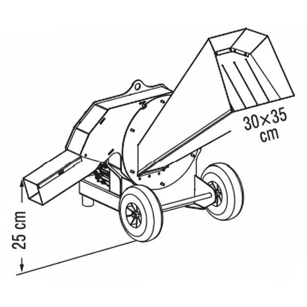 Zanon BC 50-S 1003179 - Wood chipper with 6.5 HP Honda engine and 5 cm cutting diameter