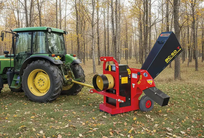 Zanon BC 50-T 1003708 - PTO Driven Wood Chipper for 20-50 HP Tractors with 6 cm Cutting Diameter