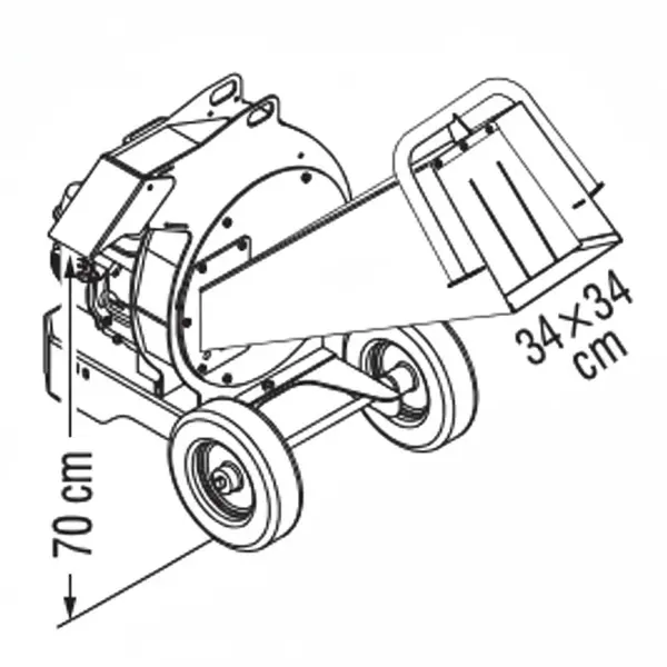 Zanon BC 60-S 1002857 - Wood chipper with 6.5 HP Honda engine and 6 cm cutting diameter