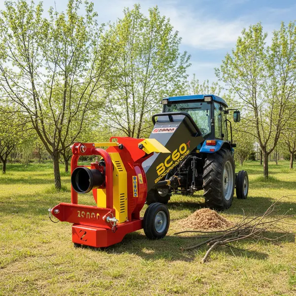 Zanon BC 60-T 1002860 - PTO Driven Wood Chipper for 20-50 HP Tractors with 7 cm Cutting Diameter