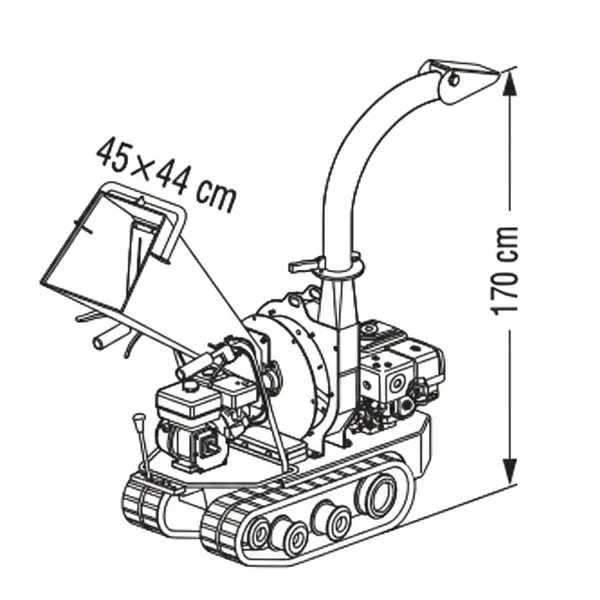 Zanon BC 90 Cingo 1002934 - Wood chipper with 13 HP Honda engine and 9 cm cutting diameter