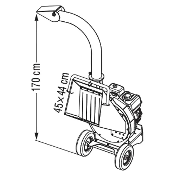 Zanon BC 90-S 1002900 - Wood chipper with 13 HP Honda engine and 9 cm cutting diameter