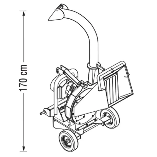 Zanon BC 90-T 1002899 - PTO Driven Wood Chipper for 20-50 HP Tractors with 10 cm Cutting Diameter