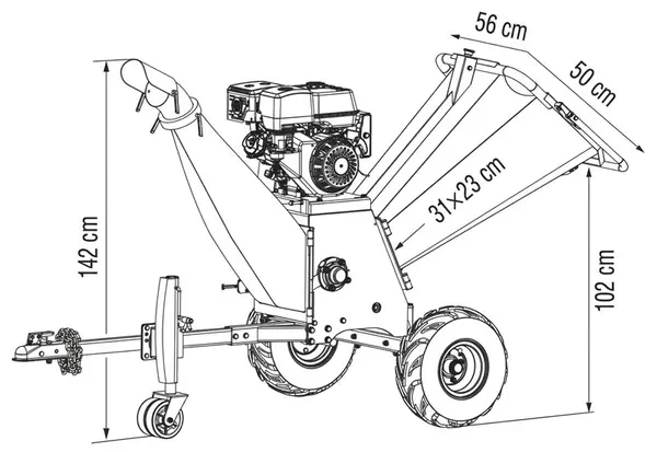 Zanon CIP 150-B 1004107 - Petrol Chipper with 13 cm Branch Cutting Capacity