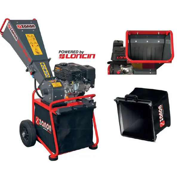 Zanon CIP 50-B - Petrol Wood Chipper with Loncin 7 HP Engine, Ø 5 cm