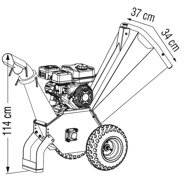 Zanon CIP 100-B - Professional Wood Chipper with Adjustable Unloading