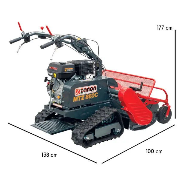 Zanon MTZ 860C flail mower dimensions